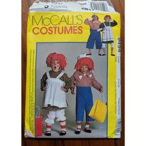 UNCUT Raggedy Ann Andy Costume Pattern McCall 9494